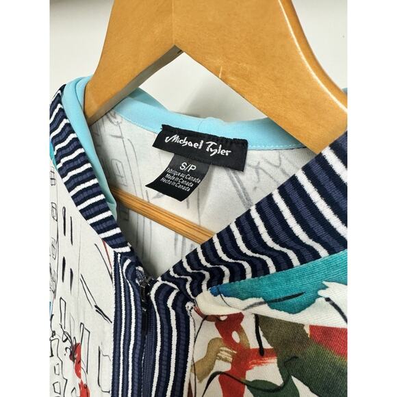 Michael Tyler Zip Hood Lightweight Jacket City Scene Travel Small loungewear - Picture 2 of 8